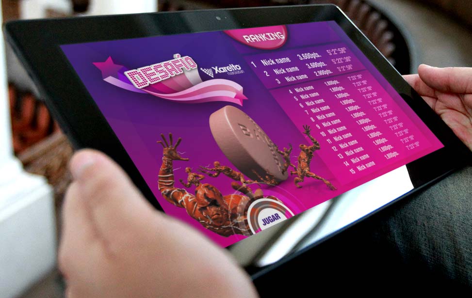 Juego dirigido a la captación de público objetivo con lectura de códigos QR, realidad aumentada, disparador de vídeos y gestión de concursantes.