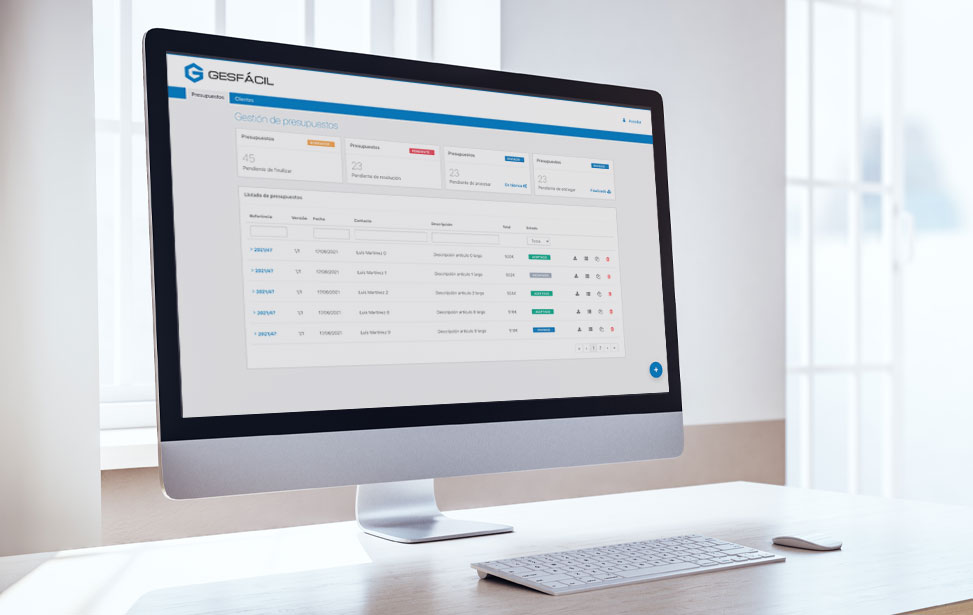 Plataforma Web de creación y gestión de presupuestos especializada para carpinterías y almacenes de aluminio y PVC.